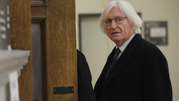 Cosby's lawyer Tom Mesereau arrives for Cosby's sexual assault retrial at the Montgomery County Courthouse.