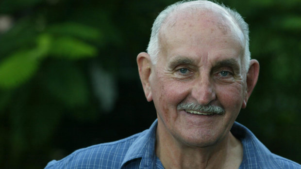 Bruce Dawe at home on Queensland's Sunshine Coast in 2004.