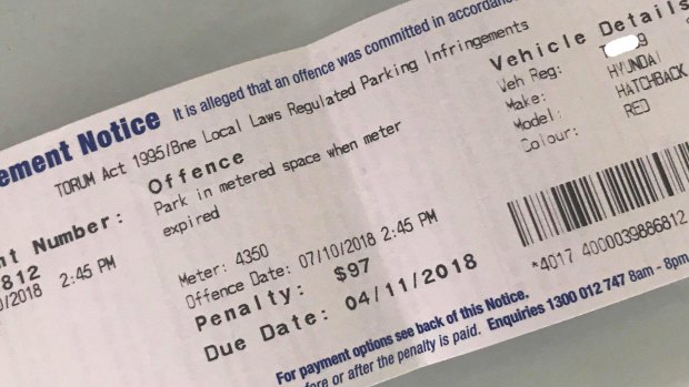 Parking fine issued to Tammy Forward by Brisbane City Council.