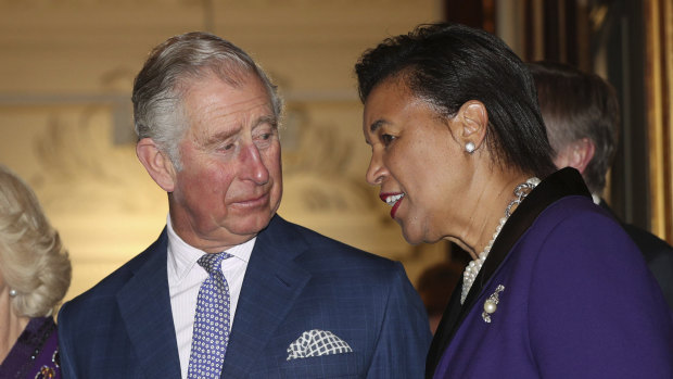 Prince Charles with Commonwealth secretary-general Patricia Scotland, whose future is in doubt.