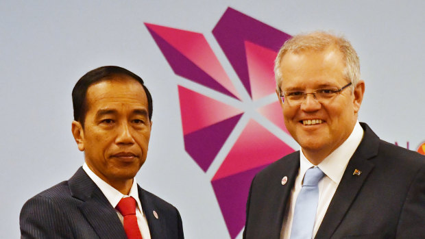 Prime Minister Scott Morrison meets Indonesia's President Joko Widodo.