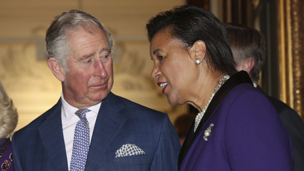 Commonwealth Secretary-General Patricia Scotland with Prince Charles in London last year. 