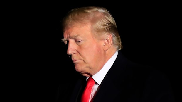 President Donald Trump arrives at the White House from the Wisconsin campaign rally.