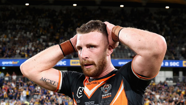 Jackson Hastings rode a rollercoaster of emotions during his only season at the Wests Tigers.