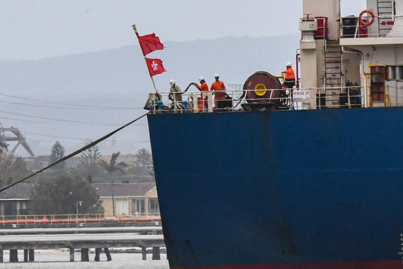 The Portland Bay arrives in Botany Bay on Wednesday.