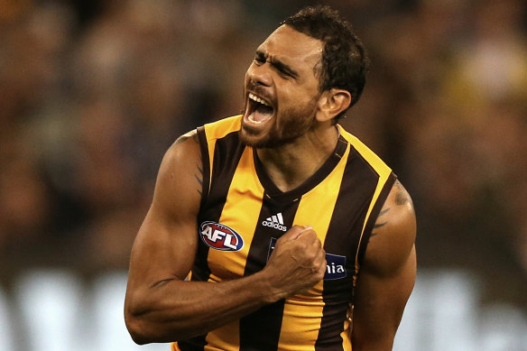 Cyril Rioli during his playing days for Hawthorn.