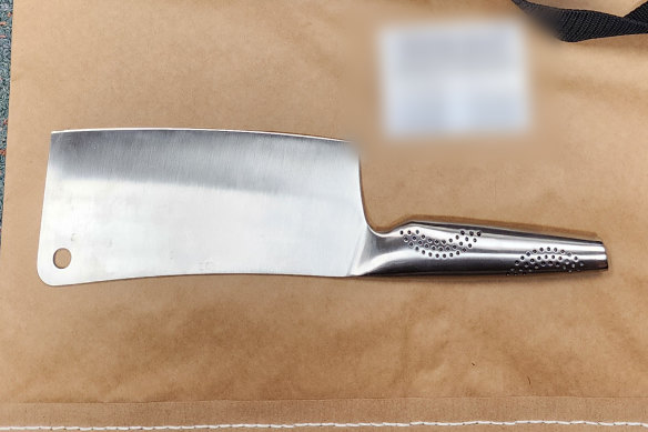 Police say a meat cleaver was part of a “kidnapping kit”.
