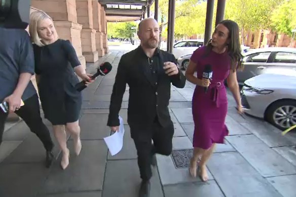 Patrick Patmore outside the South Australian District Court.