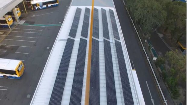 Solar panels have been installed at Brisbane City Council's Toowong bus depot.