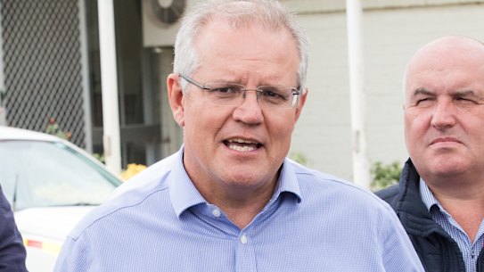 Prime Minister Scott Morrison visits Wollondilly Shire in Sydney's south-west on Sunday. 