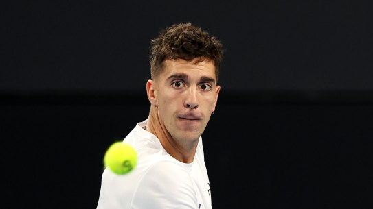 Thanasi Kokkinakis said the balls at the Adelaide International were like ‘lemons’. 