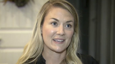US Army Captain Emily Rainey speaks during an interview with WRAL-TV in May last year.