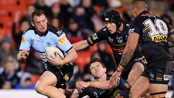 Josh Morris is trying to get away.