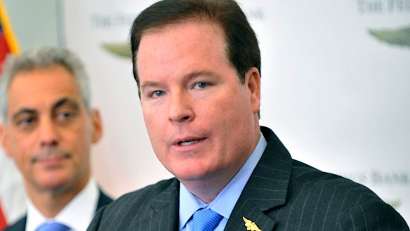 Stephen Calk, pictured in 2012, is charged with bribing a Trump campaign official while he was  chairman and chief executive of the  Federal Savings Bank.
