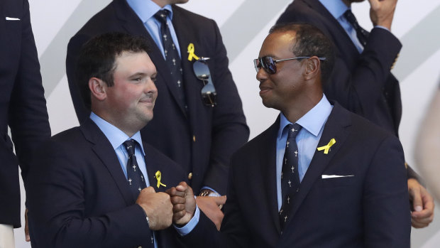 Dynamic duo: Masters champion Patrick Reed (left) will kick things off with Tiger Woods.
