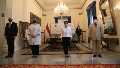 Peter Dutton, Marise Payne, Prabowo Subianto and Retno Marsudi.