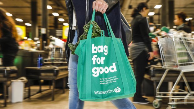 Woolworths and Coles have ramped up moves against plastic packaging ahead of their imminent bans on single use plastic bags.