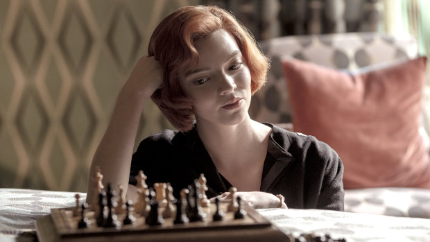 Anya Taylor-Joy plays orphaned chess prodigy Beth Harmon in Netflix drama <i>The Queen's Gambit<i>.