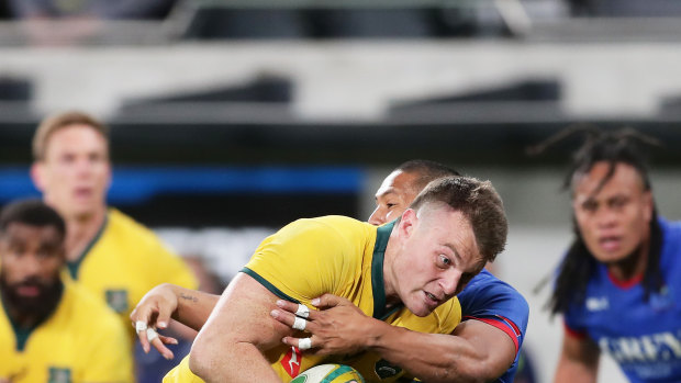 Jack Dempsey returns to the Australian back-row line-up for his World Cup debut. 