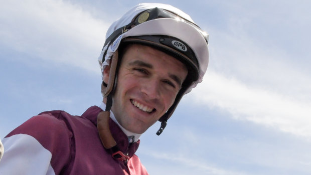 Happy return: Sam Clipperton won the feature at Scone on Friday.  