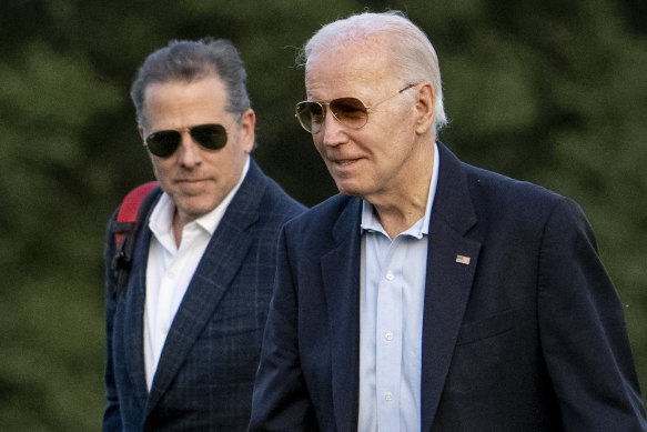 President Joe Biden and his son Hunter Biden in June.