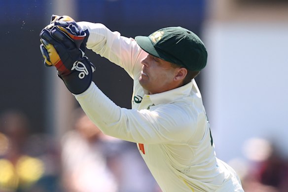 Alex Carey was tidy with the gloves for Australia.