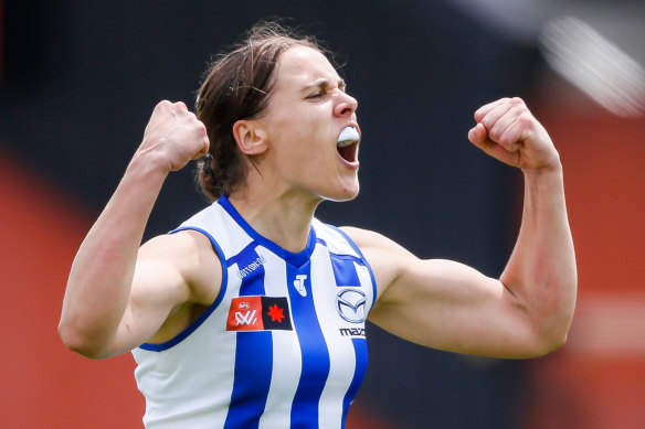 North Melbourne’s Jasmine Garner, considered one of the league’s best players.