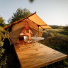 Comfy safari-style tents are everywhere for those who prefer to glamp.