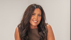 Horse breeder and equine artist Nicole Slater with works from her new HOTA exhibition, Rose Gold.