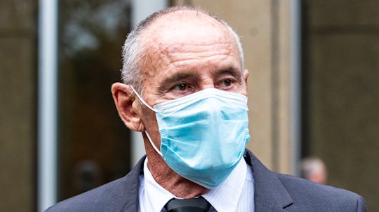 Chris Dawson leaving the NSW Supreme Court on Friday.