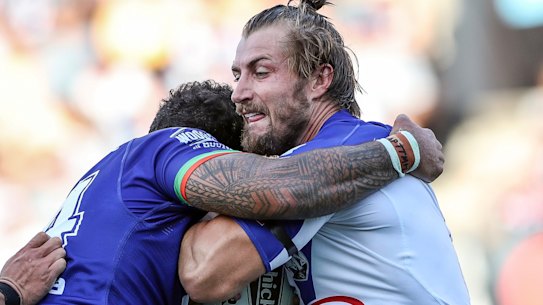 Dogs' off day: Foran's Canterbury were towelled up by the Warriors in last weekend's season opener.