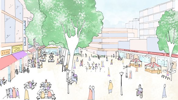 An artist's impression of Neutral Bay under the Military Road Corridor Planning Study.