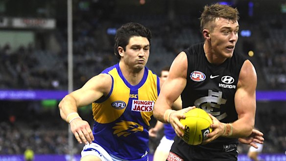 No.1 fan: Patrick Cripps has signalled his support for David Teague.