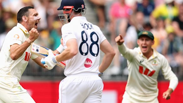 Scott Boland bounced back in style in stunning scenes on day two in Perth.