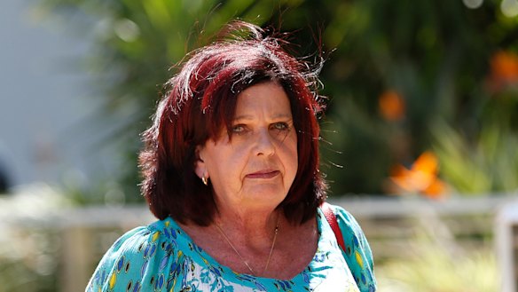 Kim Dorsett, mother of Kate Goodchild and Luke Dorsett, is seen arriving at the inquest into the Dreamworld disaster at the Southport Courthouse in November.