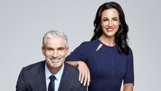 Lucy Zelić with her "colleague and best mate", SBS World Cup co-host Craig Foster. 