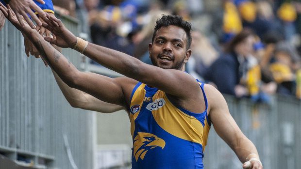 Willie Rioli is back in Perth and likely to rejoin training with West Coast from June 20.
