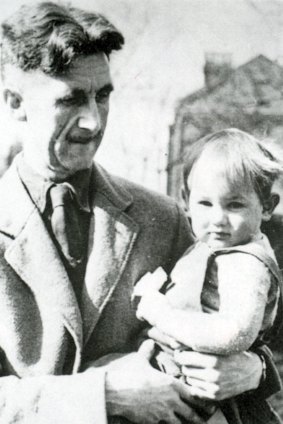 George Orwell and his adopted son, Richard.

