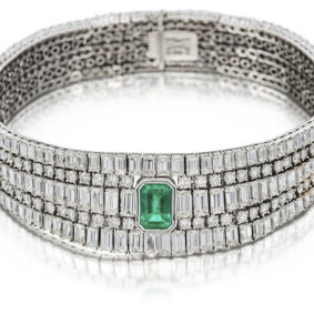 The burglar escaped with bespoke jewellery, including gem encrusted bracelets.