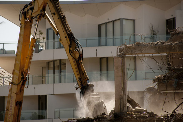 Luxury apartments rise like a phoenix from the ashes.