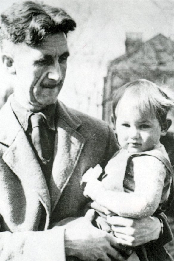 George Orwell and his adopted son, Richard.
