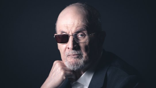 Salman Rushdie, photographed by his wife, Rachel Eliza Griffiths.  ″⁣She became my — our — unbreakable rock,″⁣ he writes in Knife.