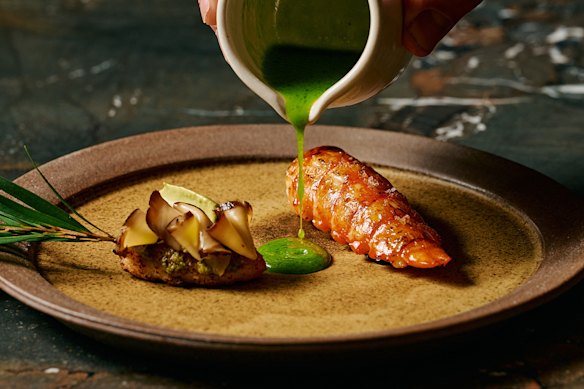 Western Australian marron with anise myrtle and fennel.