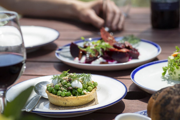 Estate-grown lamb, wheat, honey, fruit and vegetables are woven onto the menu.