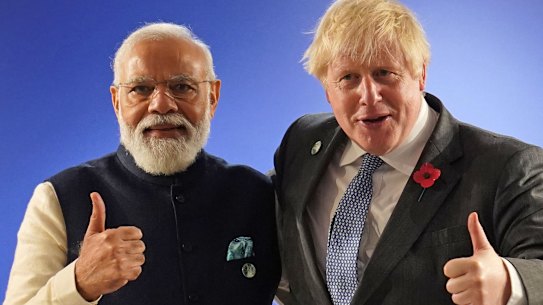 A thumbs up from Boris and Modi.