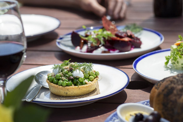 Estate-grown lamb, wheat, honey, fruit and vegetables are woven onto the menu.