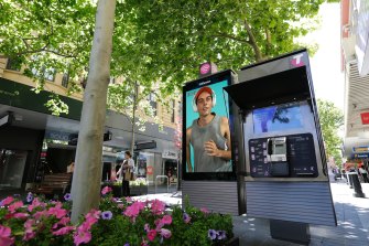 JCDecaux and Telstra's revamped payphones with ad billboards.