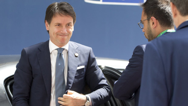 Italian Prime Minister Giuseppe Conte in Brussels.