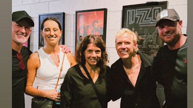 The gang assemble for the Rufus du Sol concert.