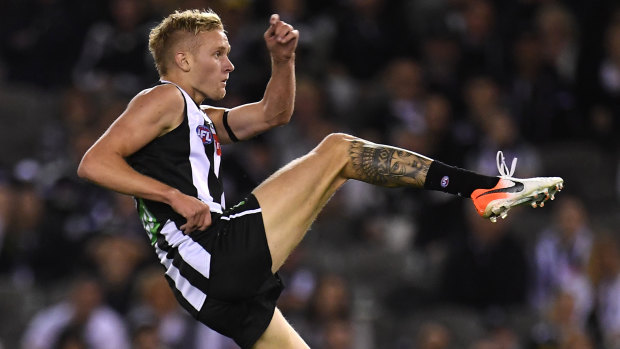 Jaidyn Stephenson was on fire early for the Magpies.